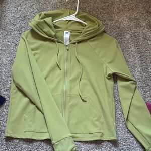 Fabletics Green Zip-Up Hoodie